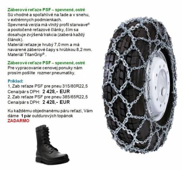 Záberové reťaze PSF pre nákladné autá Záberové reťaze PSF pre nákladné autá