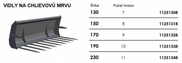 Vidly pre chlievov mrvu pre traktor