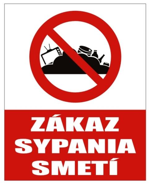 Tabua Zkaz sypania smet