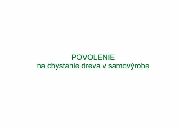 Tlaivo Povolenie na chystanie dreva, formt A5, bez samoprepisu obr.1