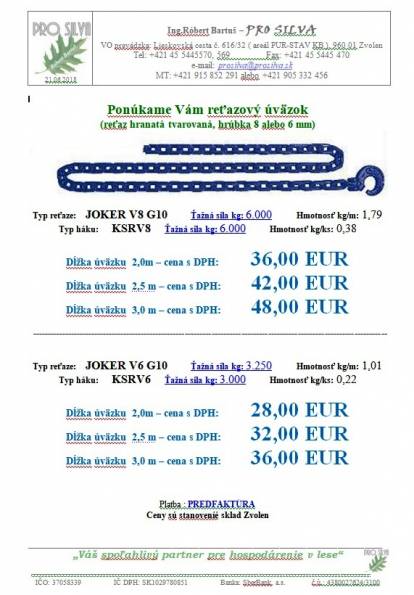 Cennk bene predvanch uvzkov PEWAG